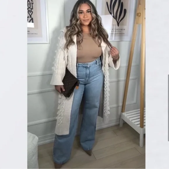 BLOGGERS FAV ZARA TEXTURED KNIT COAT CARDIGAN - Picture 5 of 7